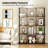 12-cube Bookcase 57" Tall Freestanding Bookshelf Industrial Shelf Display Rack
