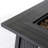 28-Inch Iron Square Propane Fire Pit Table