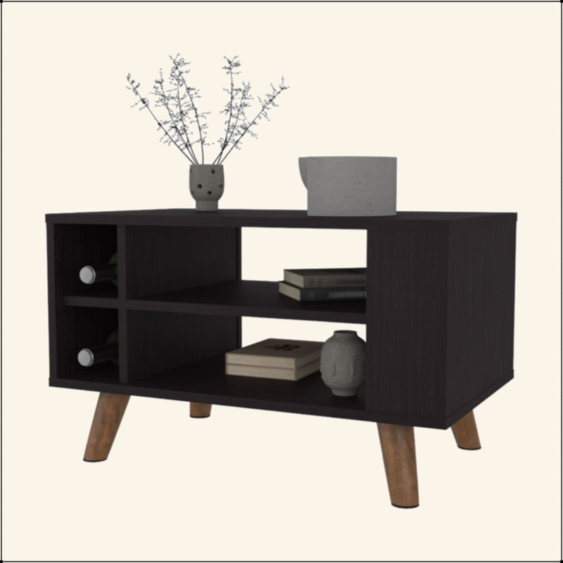 Wengue Coffee Table With Open Storage