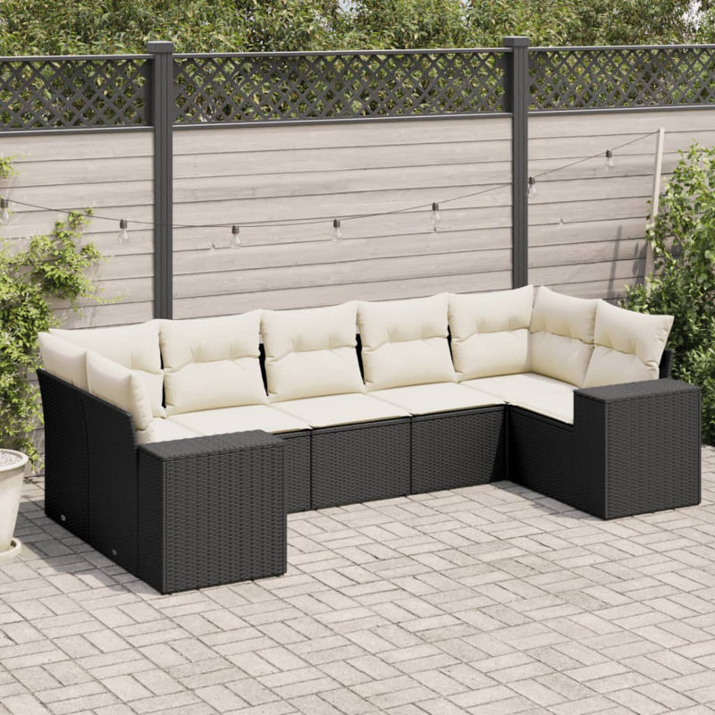Vidaxl Garden Sofa Set Black