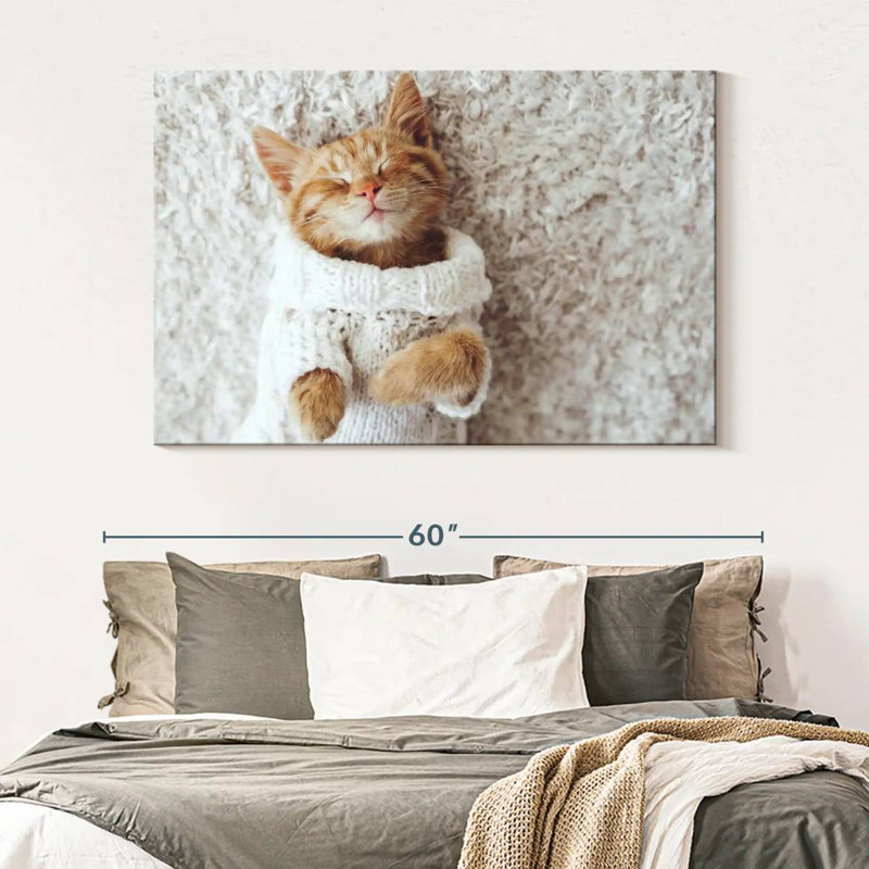 Brampt Cat In A Sweater, 34" H x 51" W