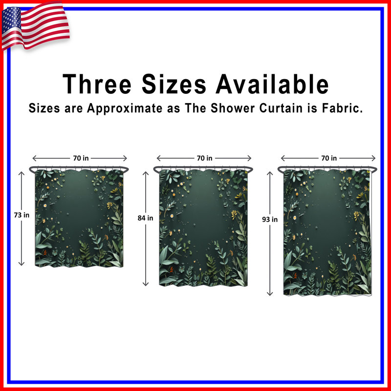 Rideau de douche Foliage, 70in W x 93in H