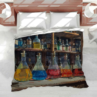 Housse de couette Chemistry Lab Bedding Science Colorful Liquids