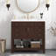 Armoire d'appoint 2 portes, meuble-lavabo de salle de bain avec lavabo supérieur, armoire de rangement de salle de bain avec tiroirs-88617265