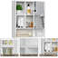 Armoire à pharmacie murale avec miroir pour salle de bain, gris-2083140530