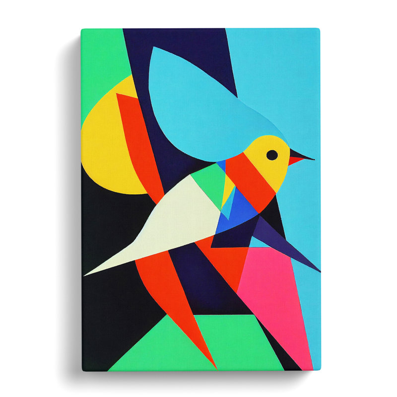 Dove Bird Abstract Vol.4 - Wrapped Canvas Print, 76cm H x 50cm W x 3cm D