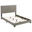 Lit tapissier double à panneau Efram Taupe-909413767-909413770