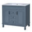 Meuble-lavabo 36 po avec lavabo supérieur et armoire à miroir - Solution de rangement moderne-111123759