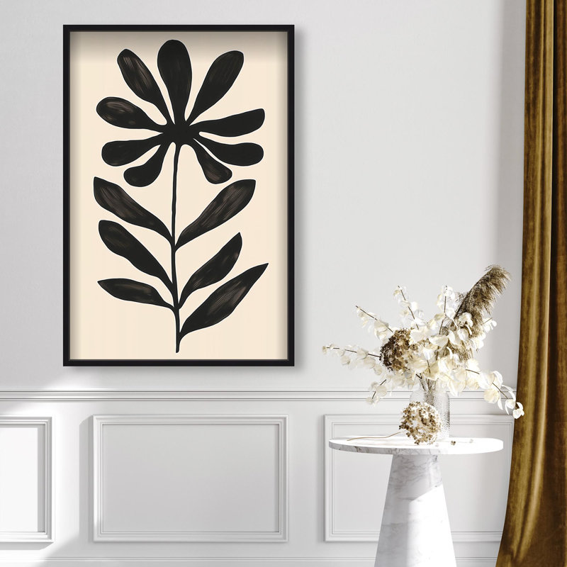 Oliver Gal Fronds of Nightfall II Abstract - Luxury Shadowbox Framed Wall Art, 46.5" H x 31.5" W, Black