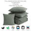 Ensemble d'édredon en microfibre à motif géométrique rayé 4 pièces-123251629