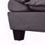 Canapé en chenille pour voilier, causeuse modulaire à 2 places avec accoudoirs courbés, canapé Comfort-First pour petits espaces et appartements, gris
