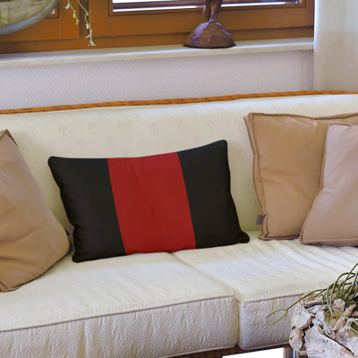 Striped Faux Suede Reversible Pillow Cover