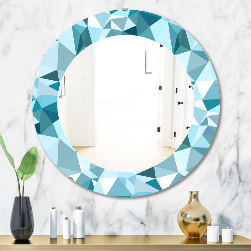 Miroir mural triangulaire Colourfields 33, H 31,5 po x l 23,7 po