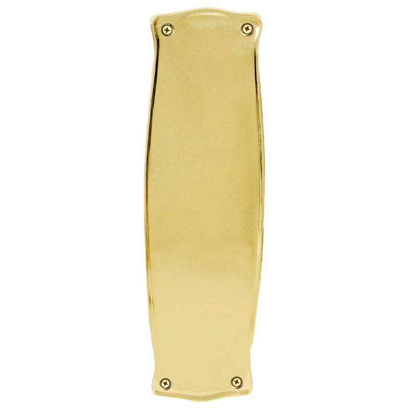 Prairie Push Plate, Unlacquered Brass