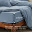  Ensemble de literie pour très grand lit avec drap-housse - Ensemble de literie extra doux en coton prélavé 4 pièces-109972612-106246515