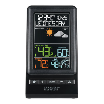 Station météo numérique sans fil multicolore 5,98 po