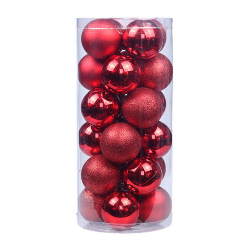 Noël peint avec boule, Rouge, H 5,91 po x l 3,94 po x P 3,94 po