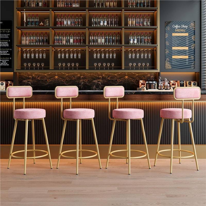Tabouret de comptoir 26 po Lovette, Gris foncé