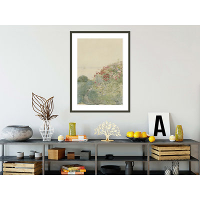 «Field of Poppies Isles of Shoals» par Childe Hassam - impression giclée encadrée