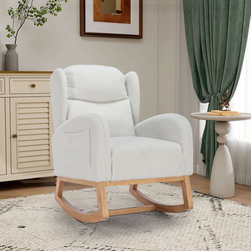 Fauteuil à bascule Teddy, Ivoire ivoire