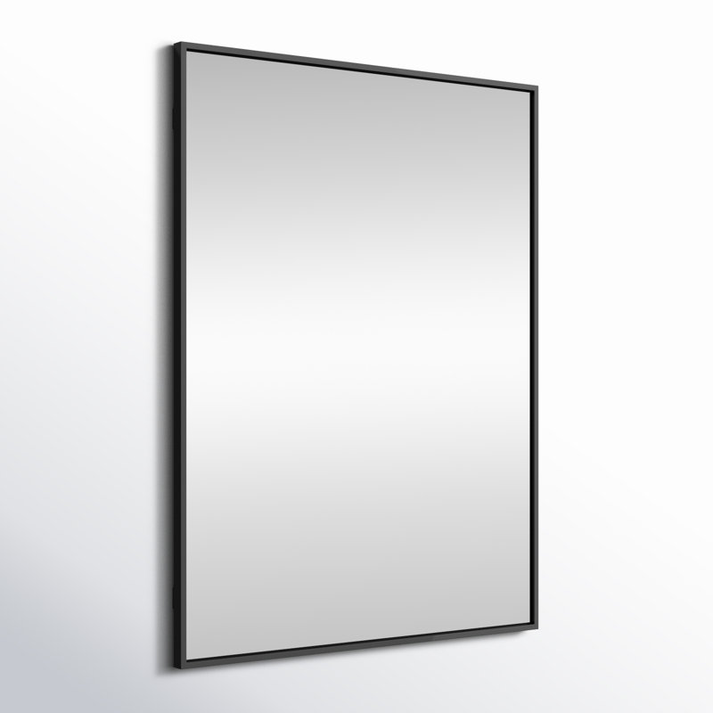 Sabine Metal Rectangle Wall Mirror, 40" x 30", Black