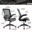 Chaise de bureau en maille à dossier moyen avec accoudoirs réglables Techni Mobile