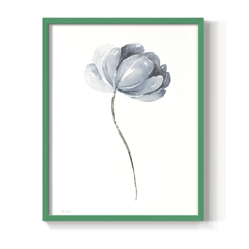 Tulip I Framed Print - Solid Wood, Green