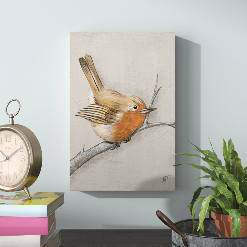 Winter Bird II by Jade Reynolds - Painting Print, 30cm H x 20cm W, Wrapped Canvas