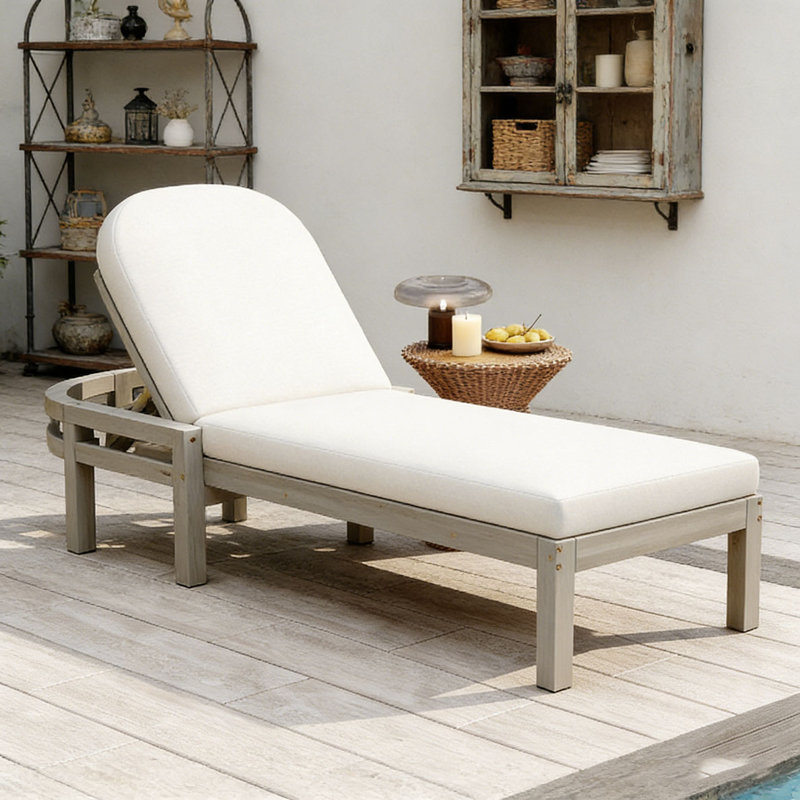 Chaise longue d'extérieur, Gris
