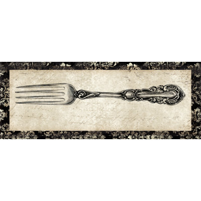 Patterned Fork I - Painting Print