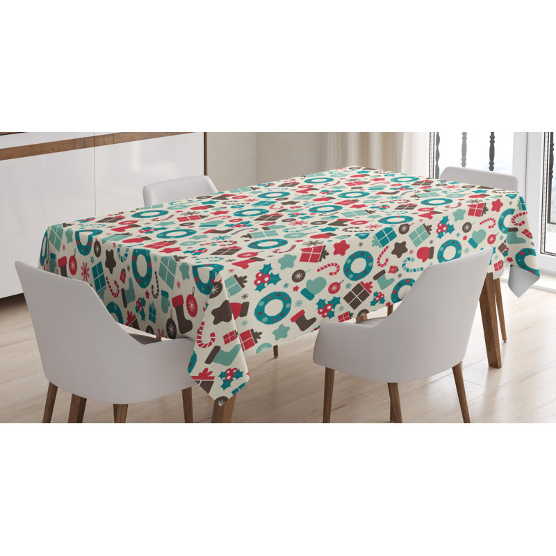 Geometric Christmas Tablecloth, 90" x 60"