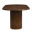 Ensemble de table de salle à manger 6 personnes Lyddia avec chaises rembourrées et base à double caisson cannelé-129681401-129681406