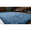 Tapis en laine touffeté à la main, tapis bleu, tapis élégant et luxueux pour rehausser votre décor de salon, de chambre à coucher, de bureau ou de maison avec élégance contemporaine-380334686