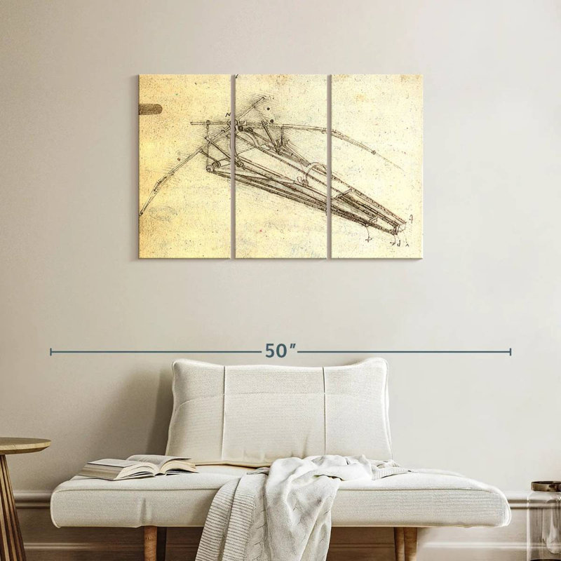 Laelle Design For A Flying Machine, 24" H x 38" W