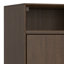 Ensemble de 2 armoires de rangement Banting SOLID HARDWOOD 36W avec portes et tablettes ouvertes brun noyer