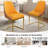 Modern Pu Dining Chair With Metal Legs(set Of 2)-30695620