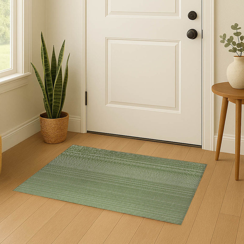 Stia Indoor Doormat, Vert olive, L 60 po x L 84 po