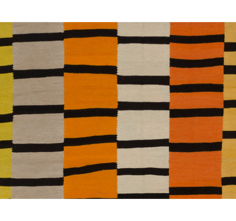 Striped Area Rug in Brown/Yellow