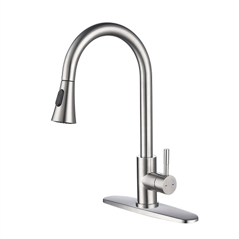Red Cloud Pull Down Kitchen Faucet, Brushed Nickel