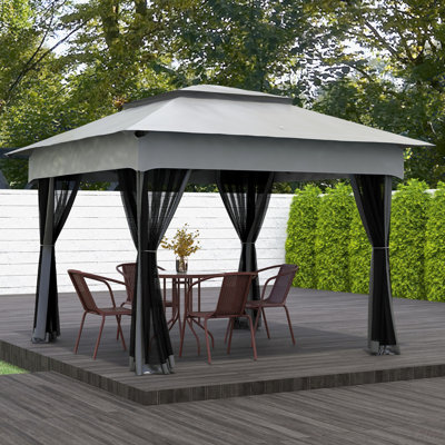 Pop Up Canopy, Outdoor Patio Gazebo Shelter With Removable Zipper Netting, Instant Event Tent W/ 114 Square Feet Of Shade And Carry Bag(Canopy)