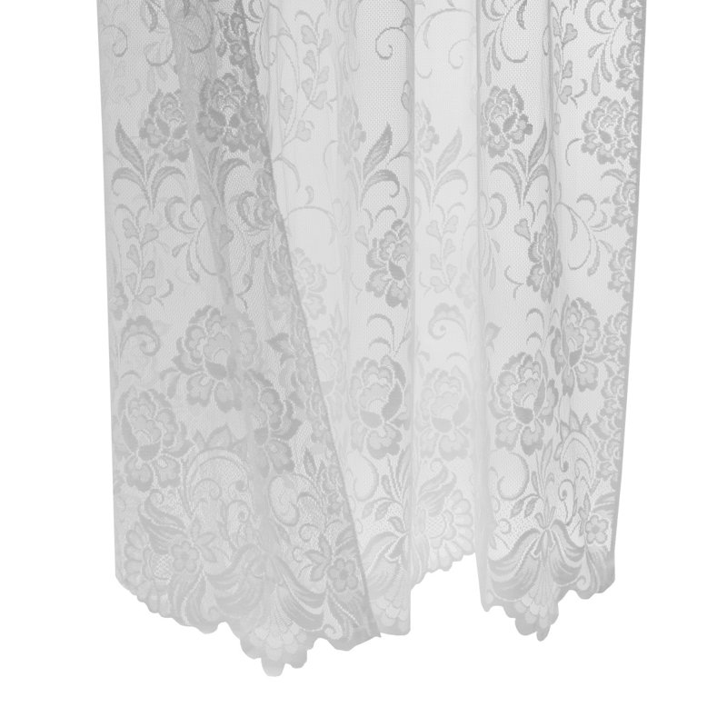 Polyester Curtain, 55" W x 63" L, White