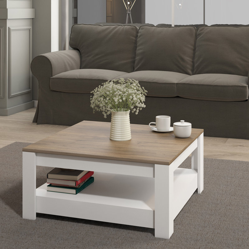 Albertjames Coffee Table with Storage, White