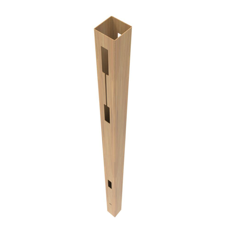 Barrette Outdoor Living Horizontal Fence Boardwalk DSP Vinyl Line Post in White - 108 in.