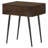 Gibson Coffee Brown 1-drawer Rectangular Side Table