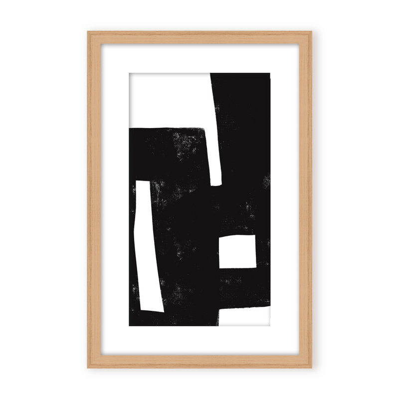 Abstract I Was Never There by  - Picture Frame Painting on Paper, 36" H x 24" W x 1.125" D, Framed Print, Black