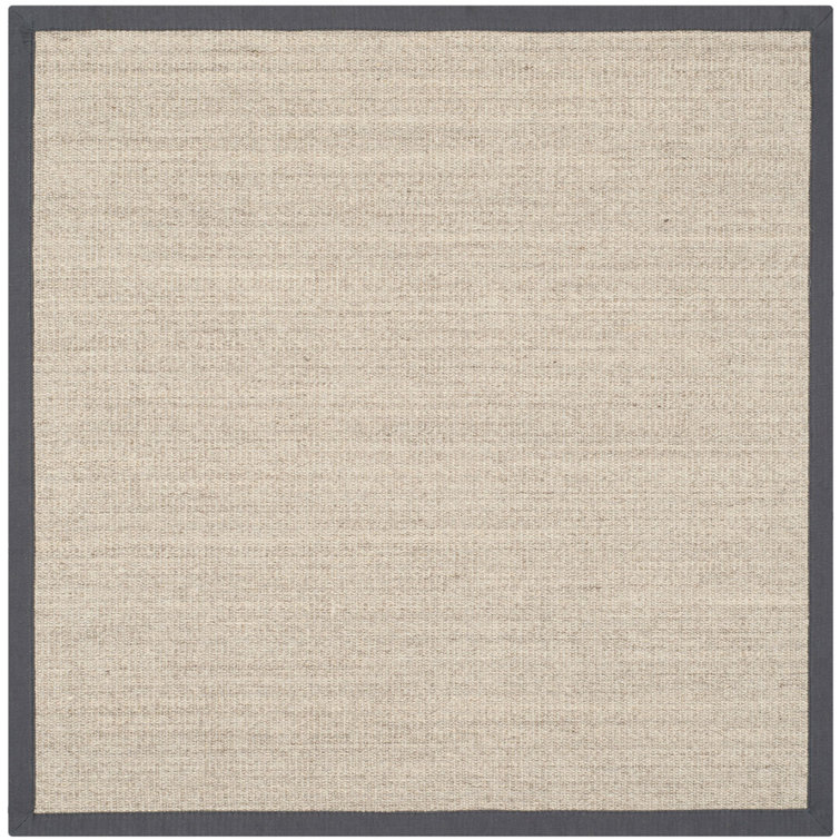 Dollard Natural Fiber Sisal With Latex Solid Color Rug