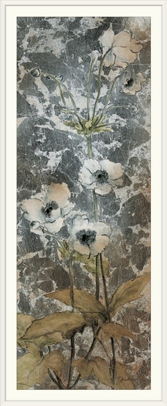 « ii » par liz jardine-reproduction de photo encadrée Slender Blossoms, Cadre blanc, H 56 po x l 24 po x P 1 po