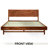 Queen Premium Solid Wood Platform Bed Frame, Walnut Finish with Sculpted Spearhead Headboard – Mid-Century Modern Style, 800lbs Capacity, All Mattress Support, No Box Spring Needed-112609343-112609345