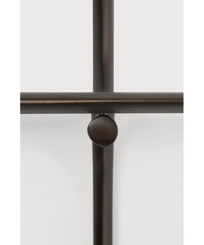 PI 3 Piece Tiered Shelf, Mahogany Dark Brown