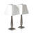 Madison River 24" Table Lamp with Square White Shades Set of 2 Table Lamps